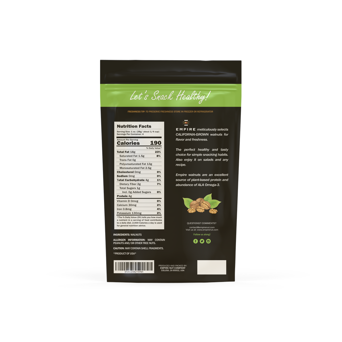 4oz. Walnut Halves & Pieces (2-pack) | EMPIRE NUT