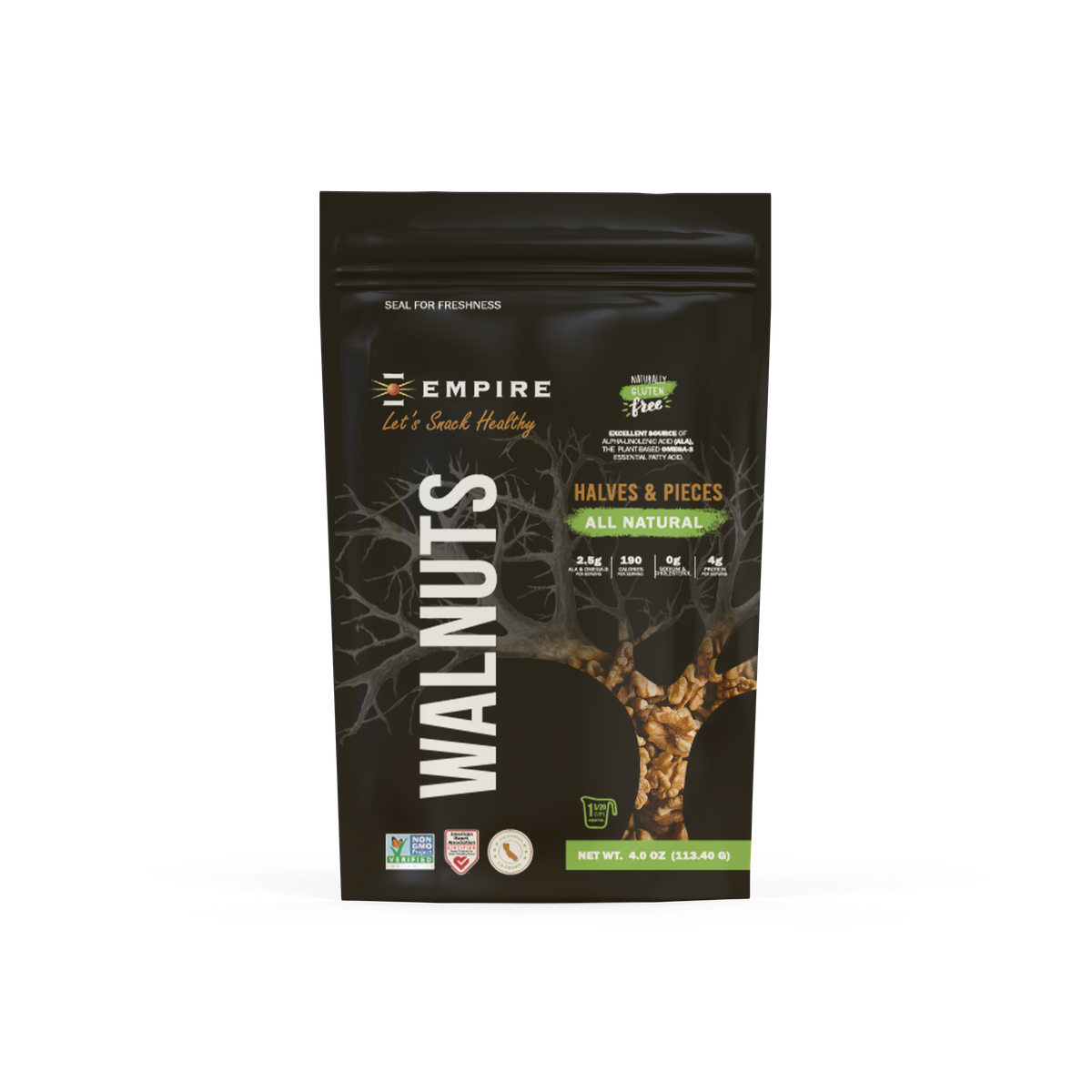 4oz. Walnut Halves & Pieces (2-pack) | EMPIRE NUT