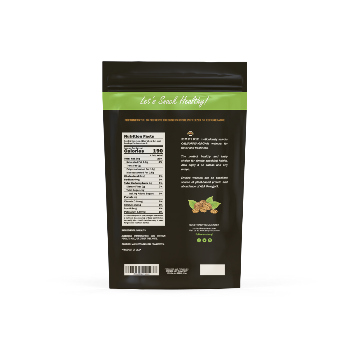 8oz. Walnut Halves & Pieces (4pack) EMPIRE NUT