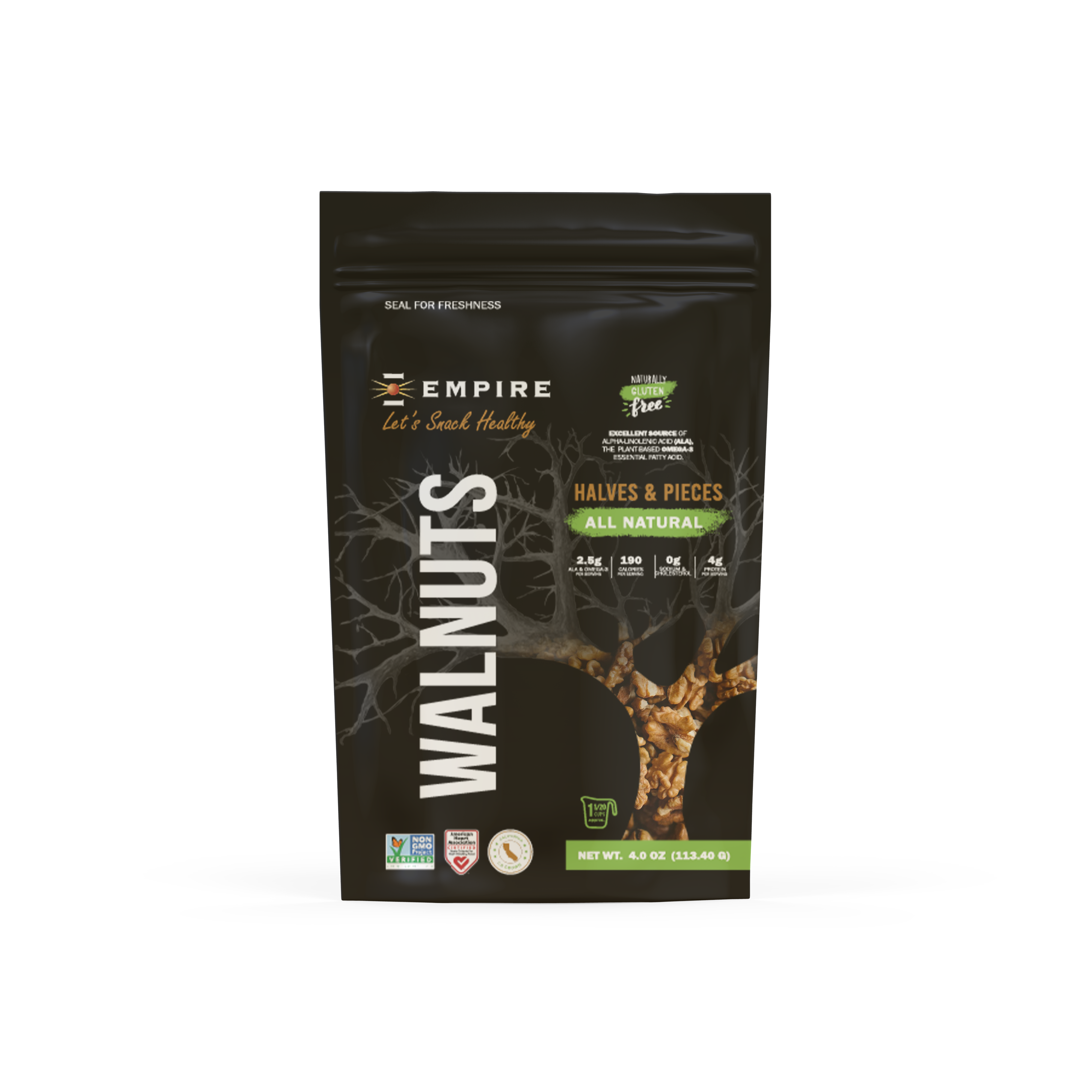 4oz. Walnut Halves & Pieces (2-pack) | EMPIRE NUT